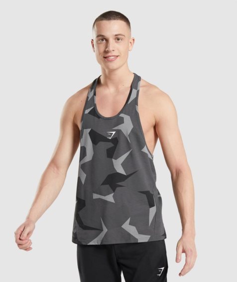 Podkoszulki Gymshark Critical Stringer Męskie Camo | PL 506MWU